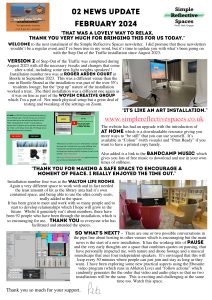 An image of Simple Reflective Spaces latest newsletter.